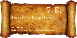 Ternák Brigitta névjegykártya